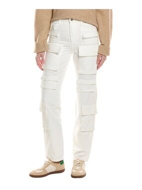 NWT Maje White Denim Cargo Pants